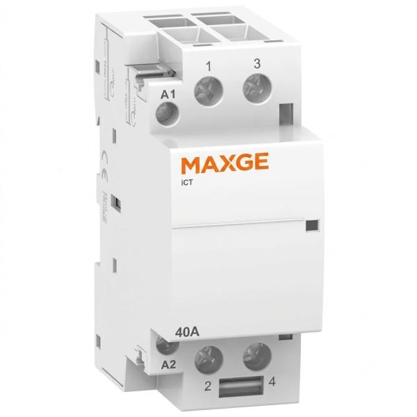 كونتاكتور صامت ثنائي بارة بنقاط توصيل مفتوحة (DIN Rail Silent Contactor 2NO) - ماكسجي