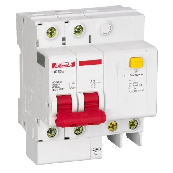 مفتاح أوتوماتيك ثنائي سعة القطع 10 ك.أ - هيمل (Himel 2-Pole 10kA Miniature Circuit Breaker).