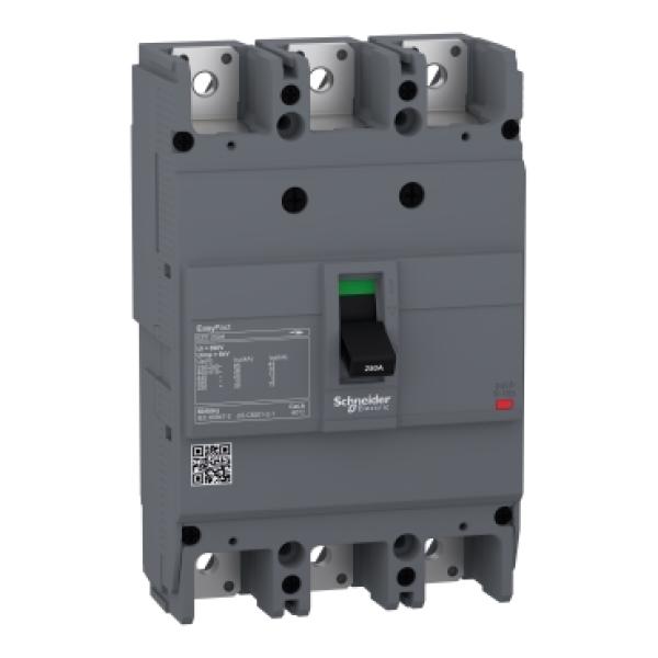 قاطع الحماية المصبوب EZC250H ثلاثي 100 أمبير 36 كيلو أمبير - شنايدر إلكتريك
