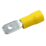 ترامل ذكر أصفر مبطط (Yellow Male Spade Disconnects)