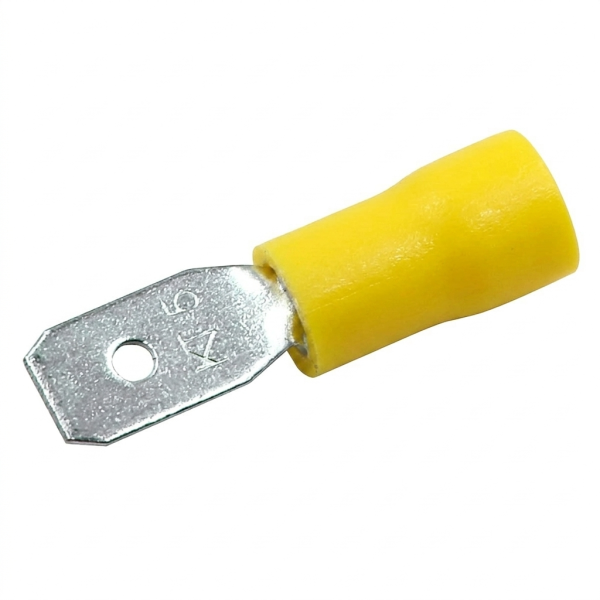 ترامل ذكر أصفر مبطط (Yellow Male Spade Disconnects)