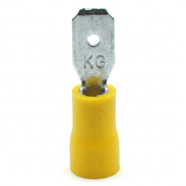 ترامل ذكر أصفر مبطط (Yellow Male Spade Disconnects)