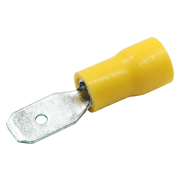 ترامل ذكر أصفر مبطط (Yellow Male Spade Disconnects)