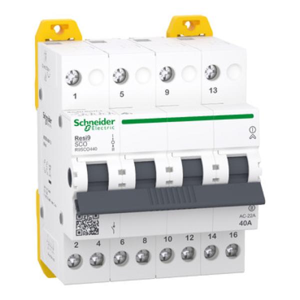 مفتاح التغيير رباعي الأقطاب (4P Changeover Switch) - (Resi9) - شنايدر إلكتريك